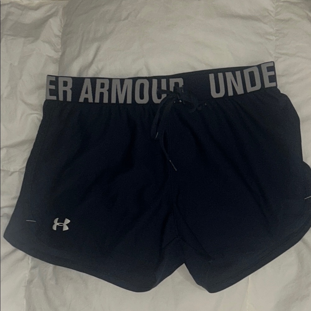 Under Armour Navy Blue Athletic Shorts Performance Fabric